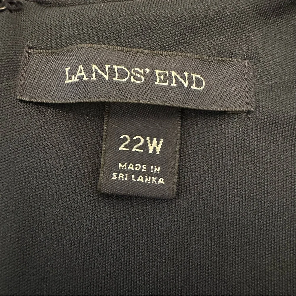 Lands End Navy Blue Sheath Dress Size 22W Classic Nautical Wedding Office Resort - Picture 9 of 10